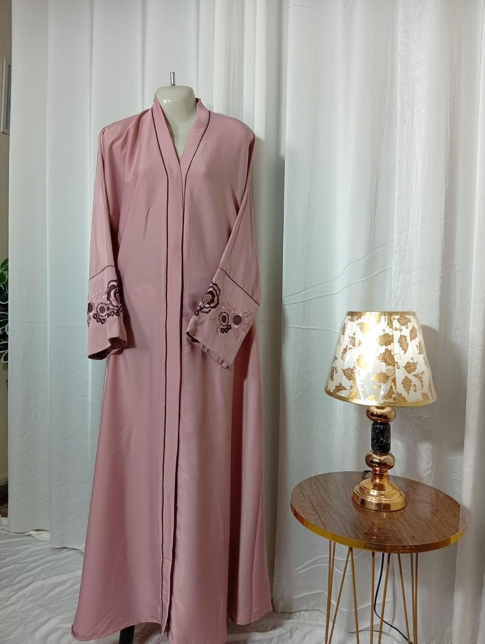 Embroided Abaya - Pink – Libaya